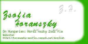 zsofia horanszky business card